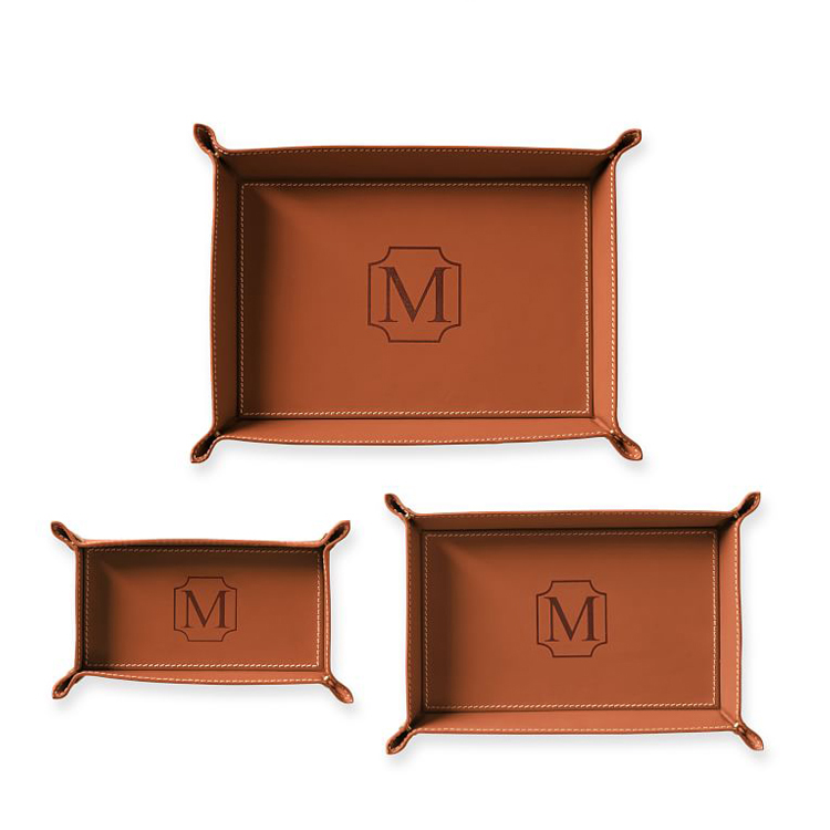 Индивидуальный роскошный небольшой складной Кожаный Подарочный лоток для ювелирных изделий