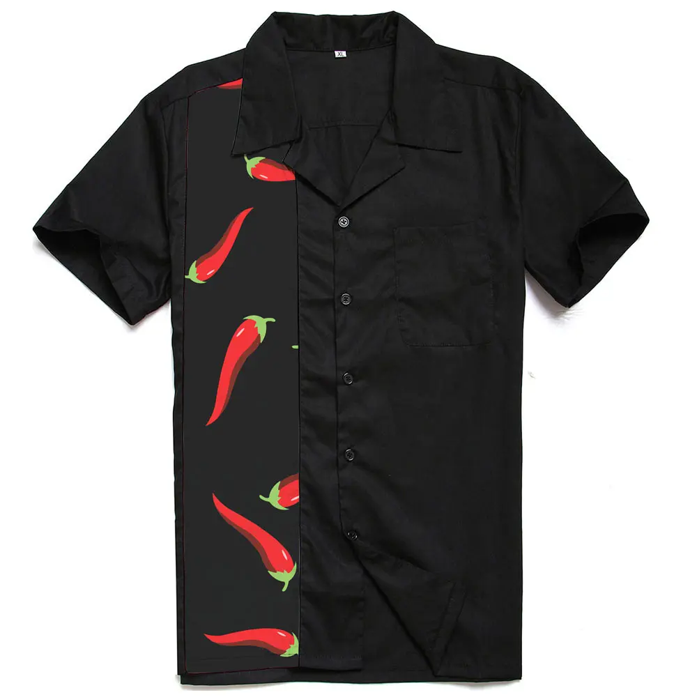 Graphic Button Down Cotton Shirt 