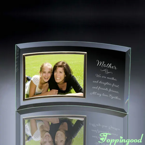 
 Оптовая продажа, изогнутая стеклянная рамка для фотографий, подарки на годовщину свадьбы  