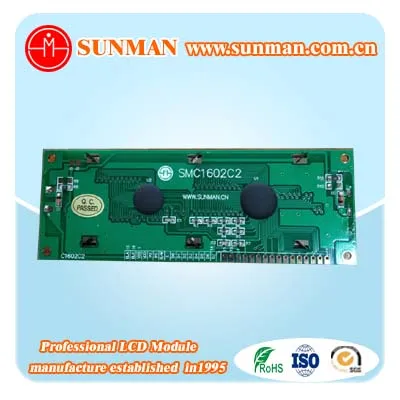 Металлический контактный разъем SMC1602C, желто-зеленый, 16 линий на 2 1602 дюйма, 16x2 символа, модуль ЖК-дисплея