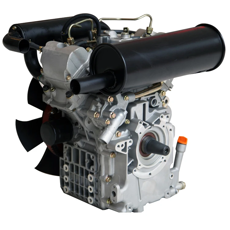 25HP Air-Cooled Twin Cylinder Vertical Shaft Diesel Engine - China