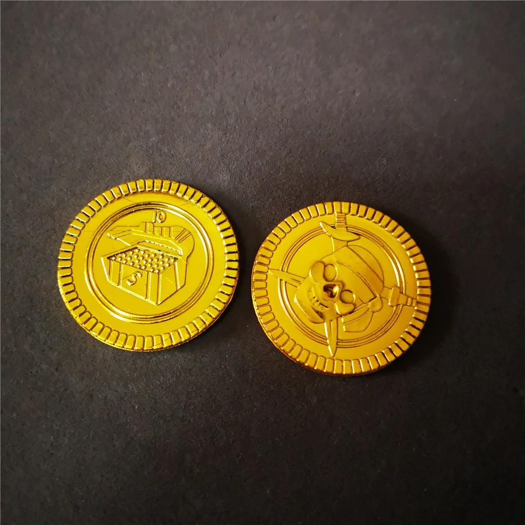 
 Гальваническое пластиковое пиратское сокровище, золотые монеты, игрушка  