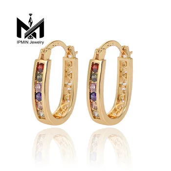 IPMIN Jewelry Wholesale Cheap price Gold Plated Jewelry Children's Women Earrings