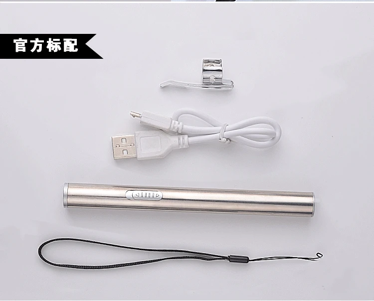 Металлический портативный Usb мини-перезаряжаемый фонарик, медицинский фонарик с антибликовым покрытием, светодиодный фонарик с литиевой батареей