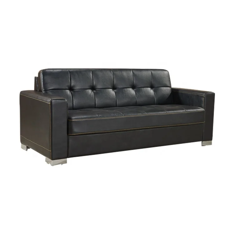 9231 2019 Modern black leather couch sofa manufacturers