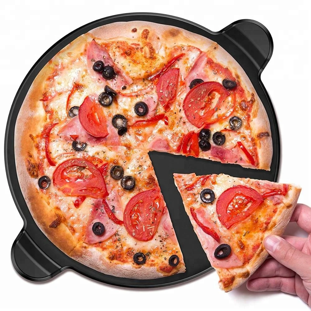 Piedra De Pizza De Cerámica Para Parrilla Y Horno-grande Redondo De 13  Pulgadas Antiadherente Para Hornear Con Asas Integradas Para Cocina O  Barbacoa Al Aire Libre-thic - Buy Cerámica Pizza Piedra Para