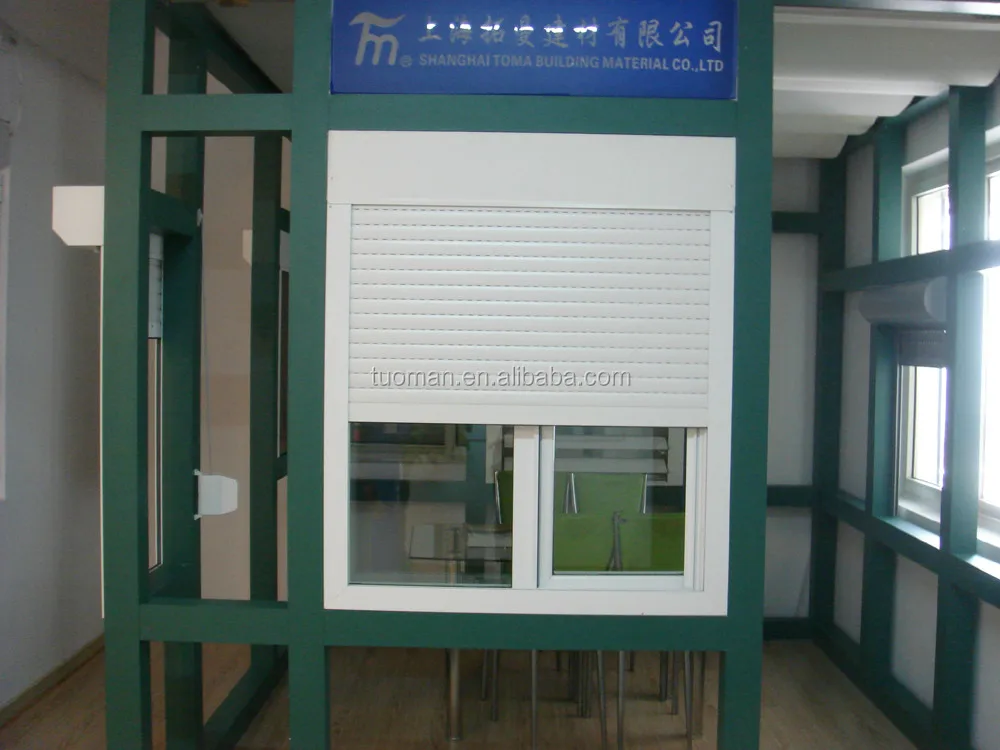 TOMA Monoblock Aluminium Window with Roller Shutter Automatic Louver Window