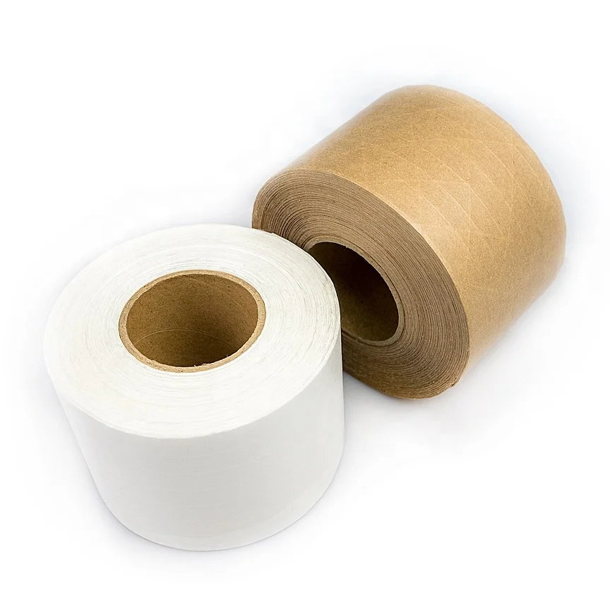 White Fiberglass Water Activated Reinforced Gummed Kraft Paper Strong