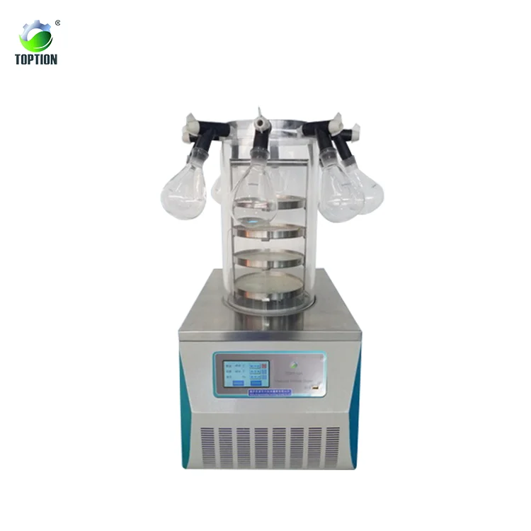  Wixkix Mini Scientific Vacuum Freeze Drying Equipment, 0.4㎡  4-Tray Vacuum Sublimation Freeze Dryer Machine for Home, Lab, 4-6kg  Capacity : Home & Kitchen