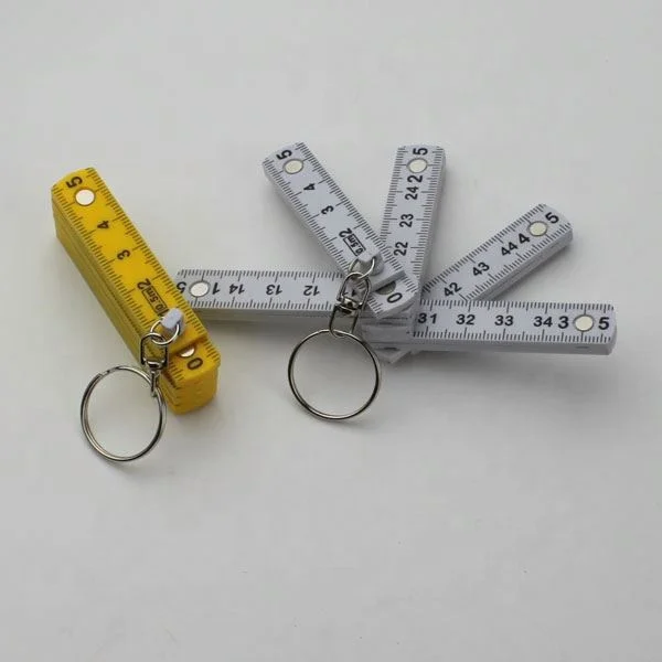 Mini 50 cm Ruler with Key Chain M 10 Folds Plastic Folding Ruler  Germany Key Chain Plastic Ruler