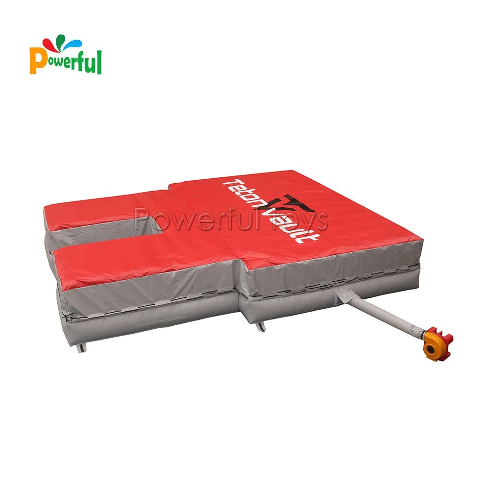 High Jumping Inflatable Pole Vault Pits Inflatable Pole Vault System Landing Pad