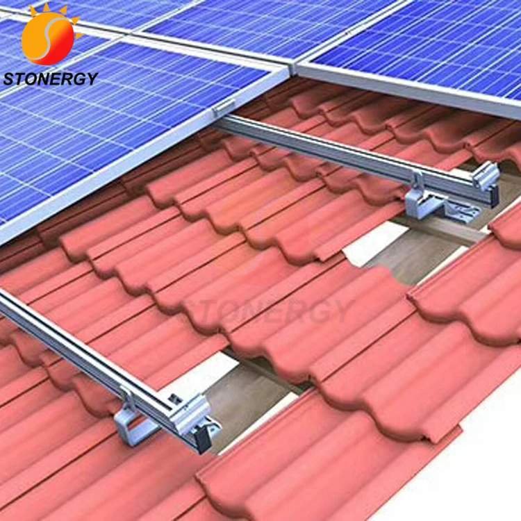 Tile Roof Aluminum Solar Panel Mounting Structure Racking Mount Systems Product On Alibaba Solar Panels On Tile Roofs