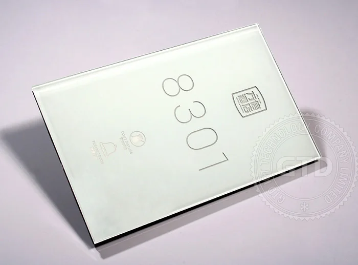 Электронная Дверная панель для отеля дверной звонок с сенсорным управлением из закаленного