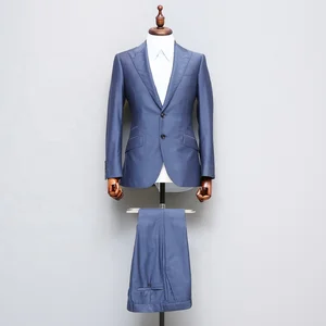 Men's Latest Single Breasted French Wedding Suit Zipper Fly Flat Front Pants Breathable Design Fashionable Plus Size