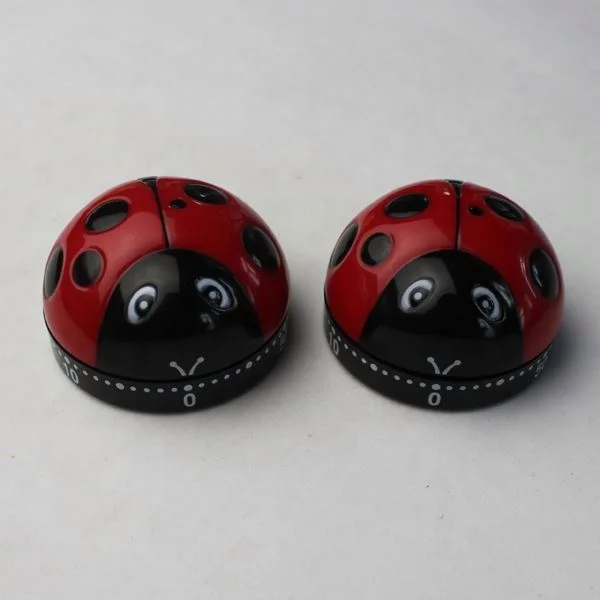 Пластиковый маленький кухонный таймер Божья коровка кухонный таймер