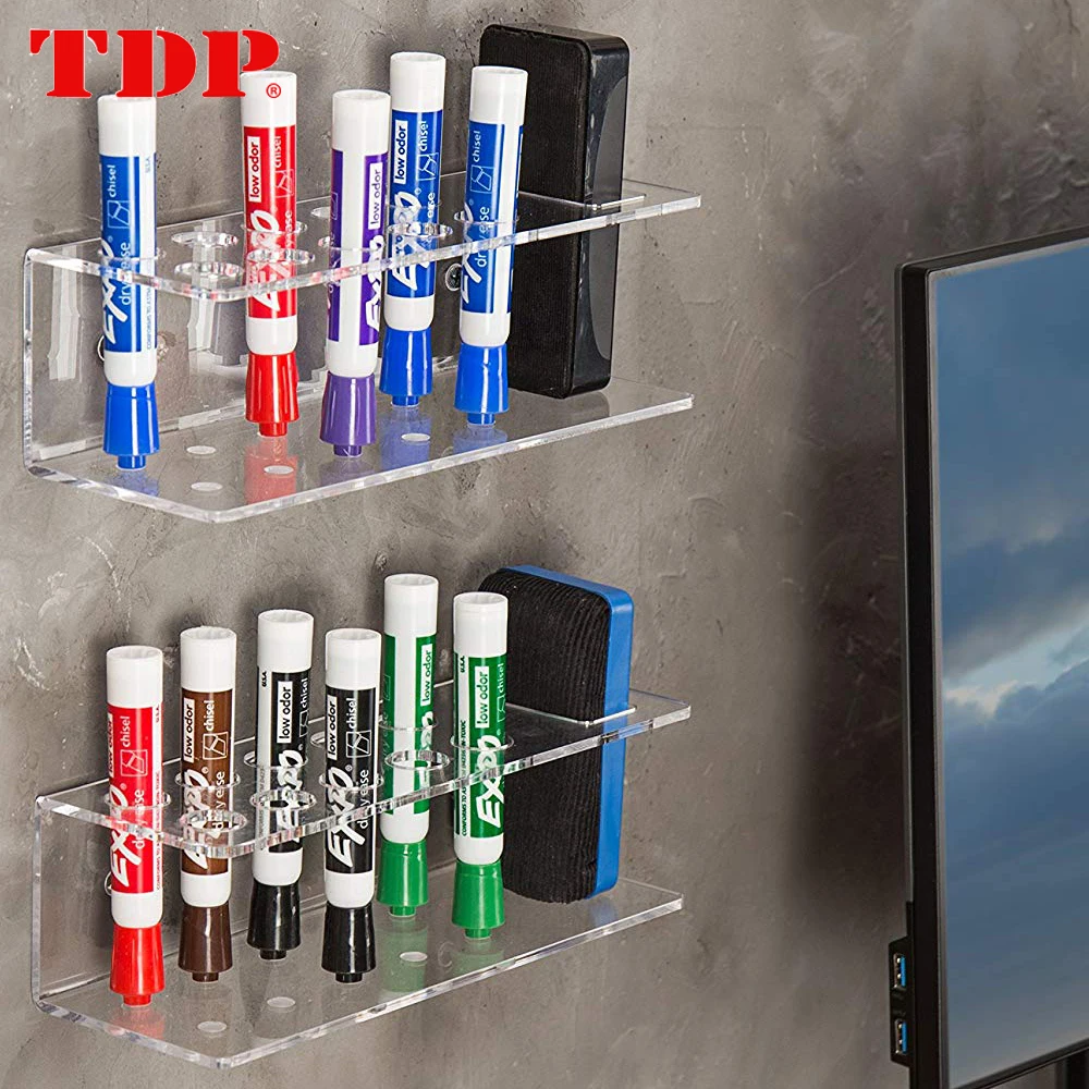 Настенная прозрачная акриловая для зубной пасты для зубной щетки 10-слот Dry-стирание маркер и ластик, держатели, набор из 2 предметов