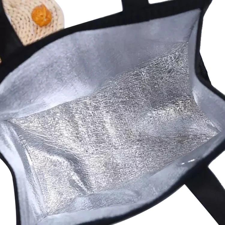 Высококачественная изолированная сумка-холодильник для вина с логотипом заказчика, Нетканая портативная Изолированная Термосумка для ланча, Термосумка для доставки пищи