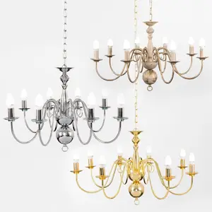 Modern Golden Iron 8 Light Marie Chandelier Lamp
