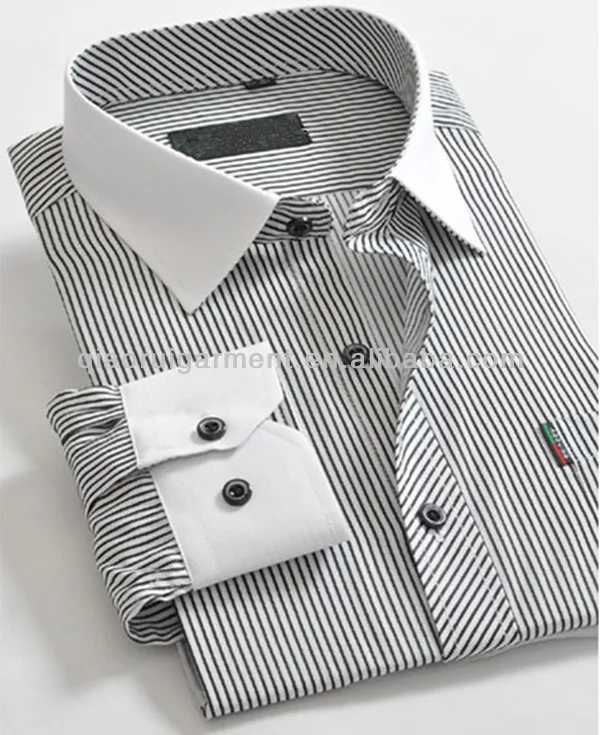 Cuff Striped Business Dress Shirts ...