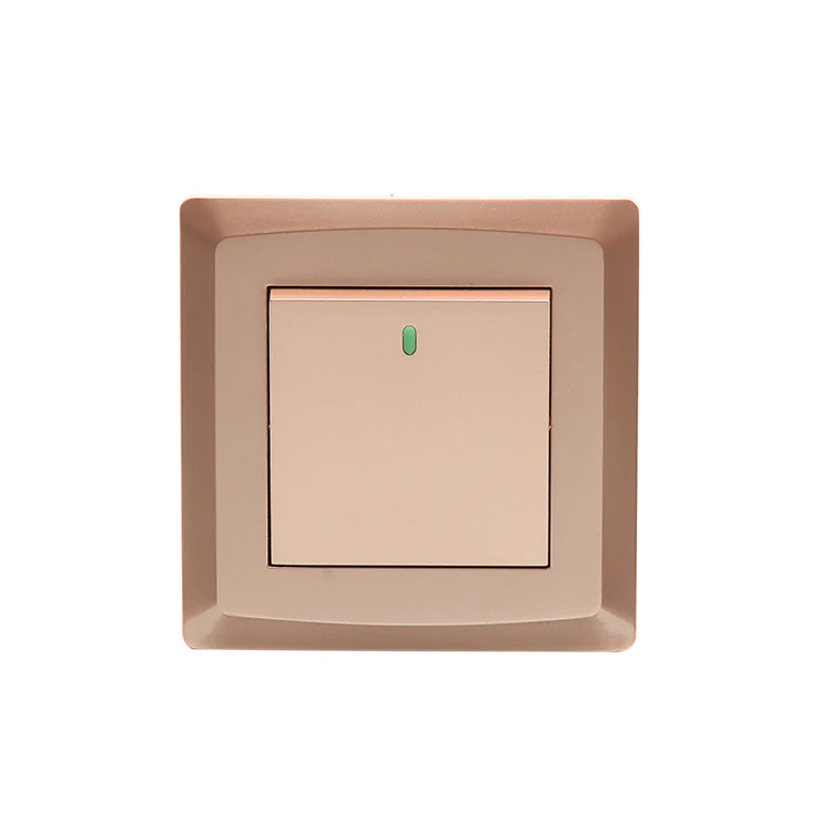 China Supplier New Arrival UK Standard Rose Gold 10A 1/2/3/4 Gang Home Wall Switch