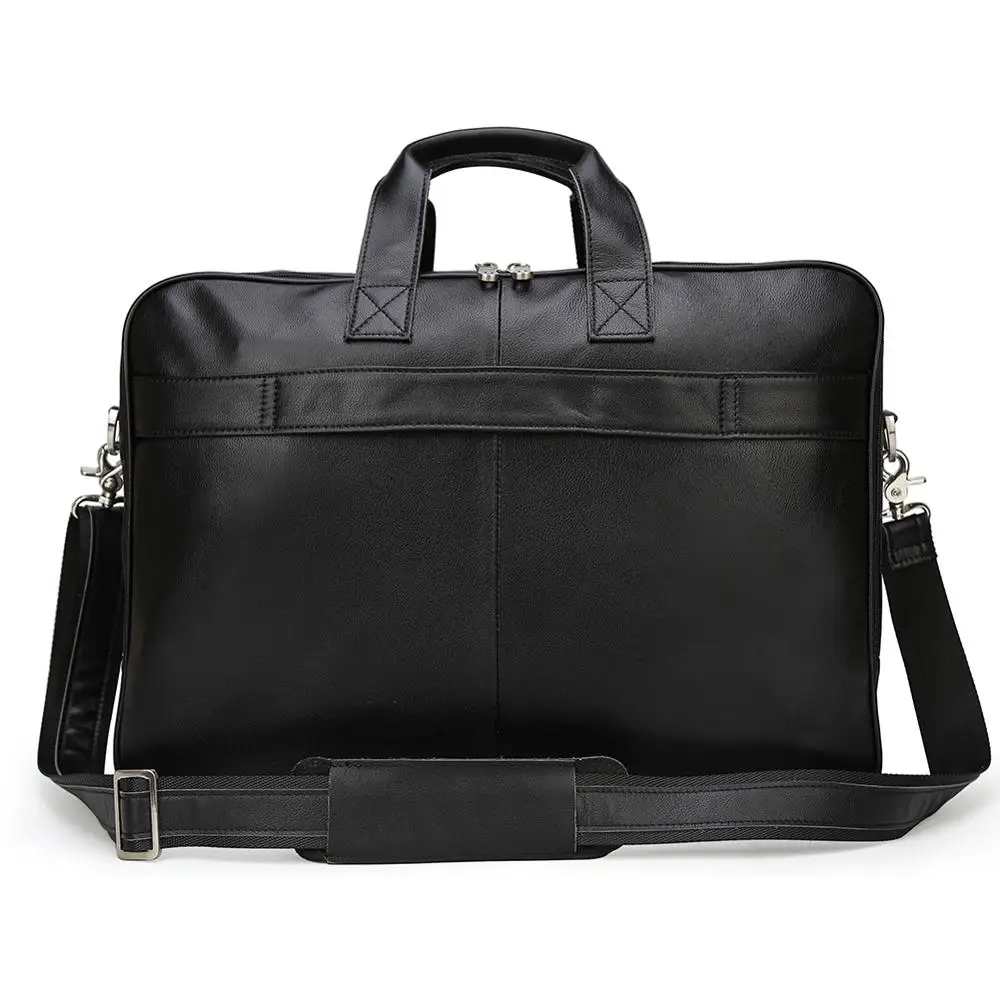 Wholesale Price Large Capacity Genuine Cowhide Leather Messenger Laptop Bag Leather Briefcase for Men