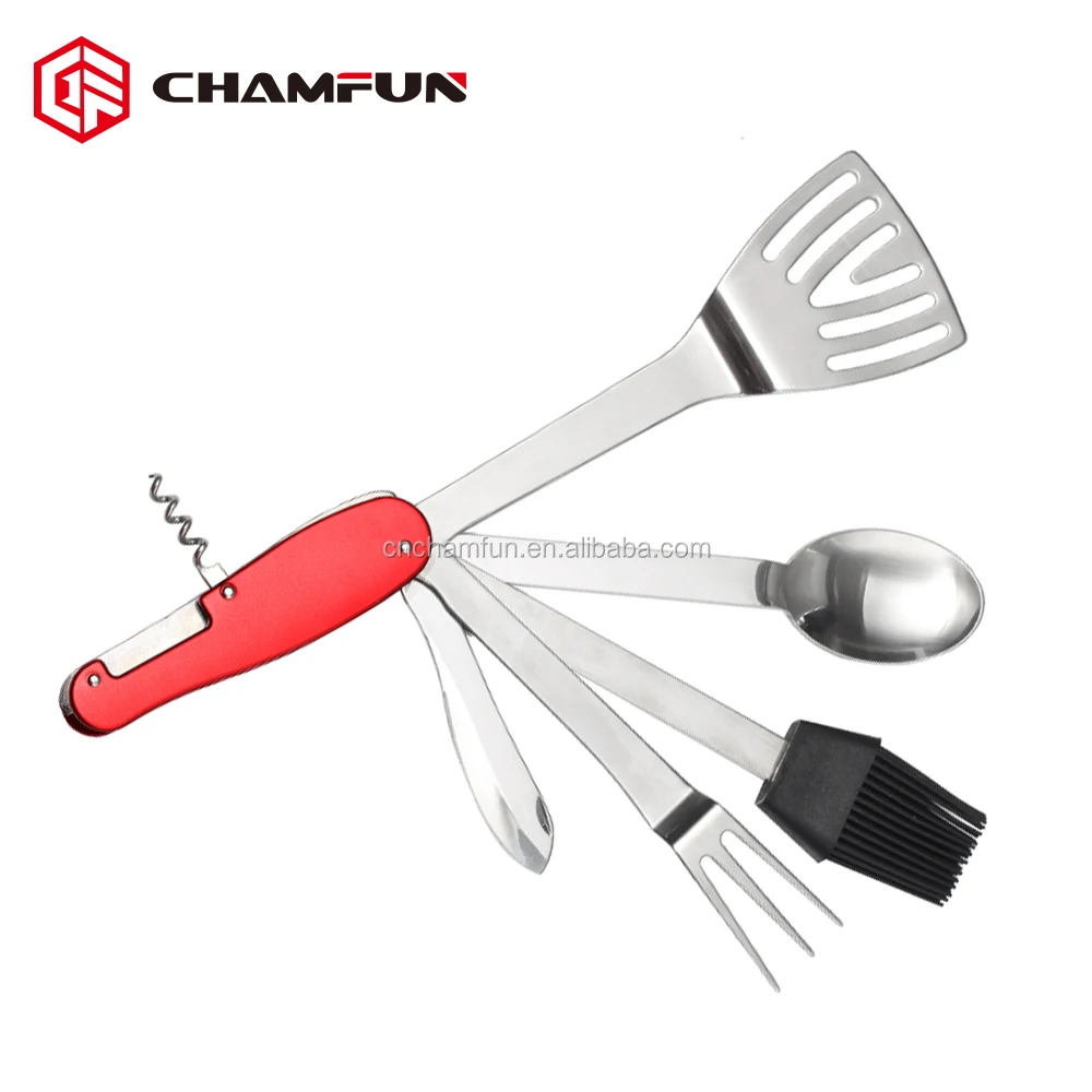 6 In 1 Mini Bbq Tool Easy Carry Camping Tool Buy 6 In 1 Mini Bbq Tool