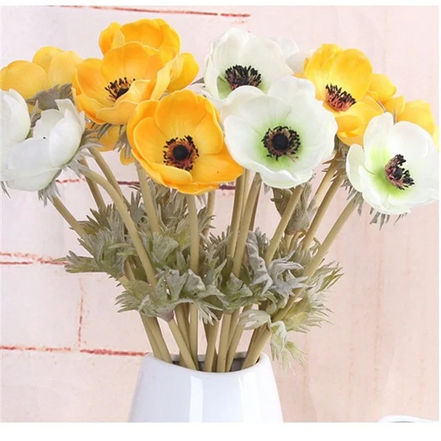 factory direct pu flower real touch artificial poppy flower for