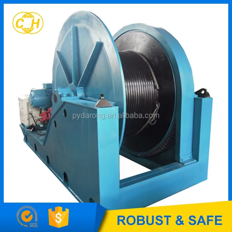 Mining Hoist 5Ton Winch for Vertical Incline Shaft Lifting Pull Slow Speed Large Capacity Safe Brake Device