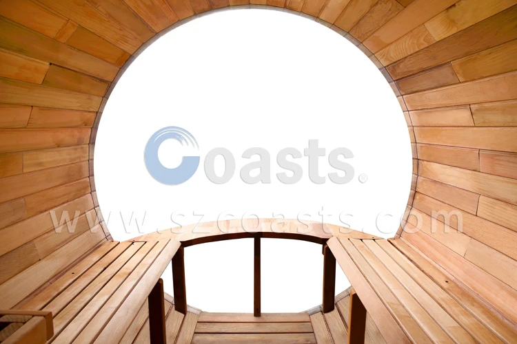 
 Фабричная поставка панорамный бочечная Сауна деревянный стул на воздухе высокотемпературная инфракрасная сауна  