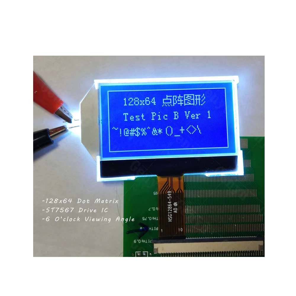 Пользовательский LCD COG + FPC 128x64 модуль точечной матрицы 12864 Графический ЖК-дисплей