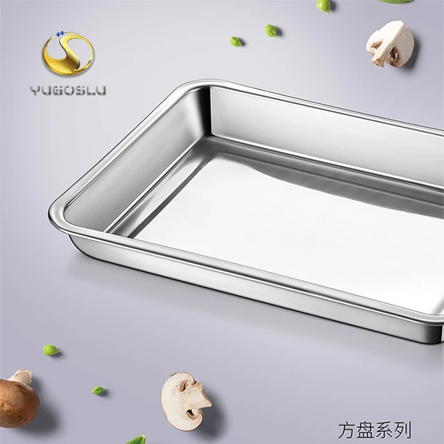 SS304 Rectangular Stainless Steel Baking Tray, Thickness: 3 Mm