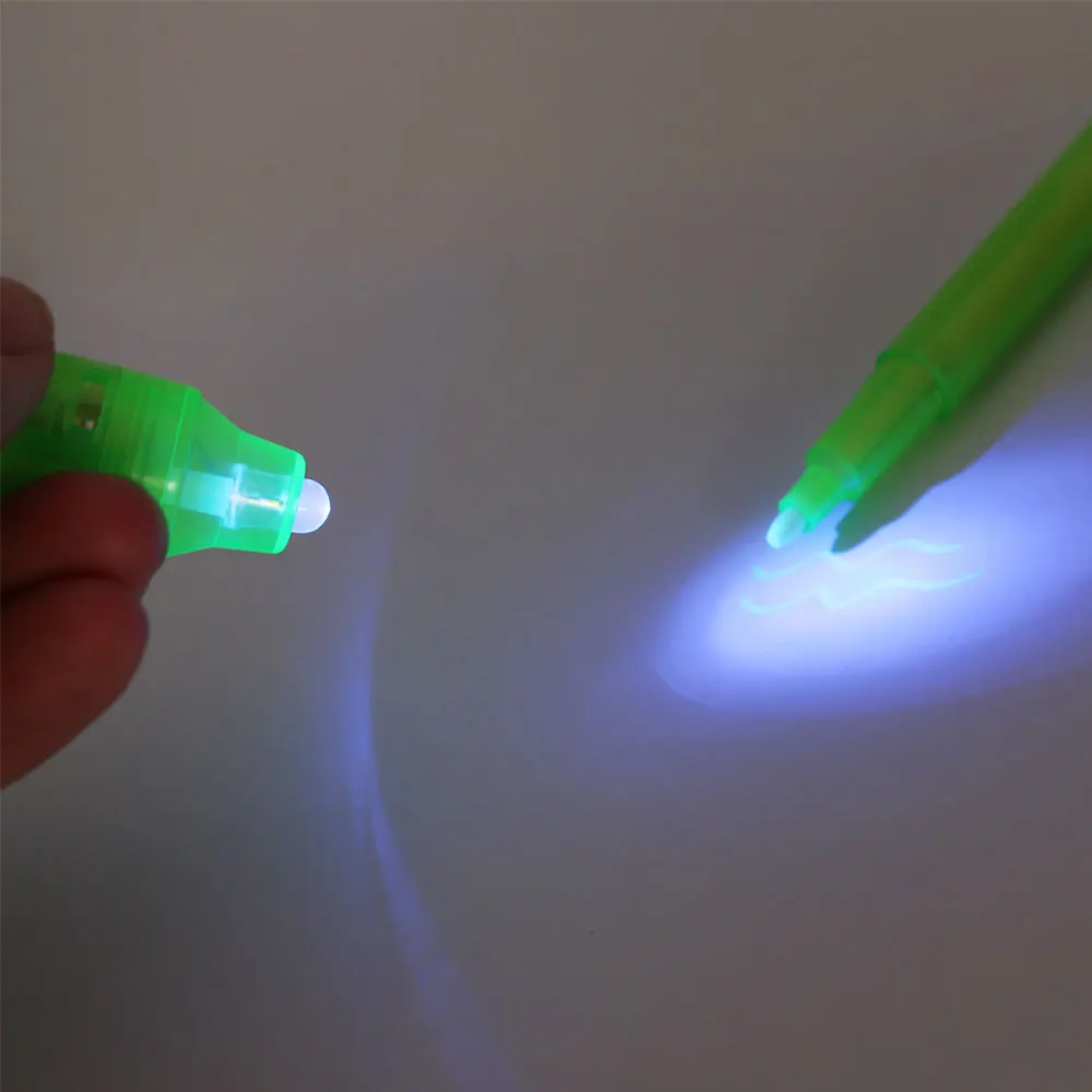 
 УФ Невидимая ручка Флуоресцентные Ручки Исчезающие чернила шпионская ручка для секретных сообщений и детей Хэллоуин  