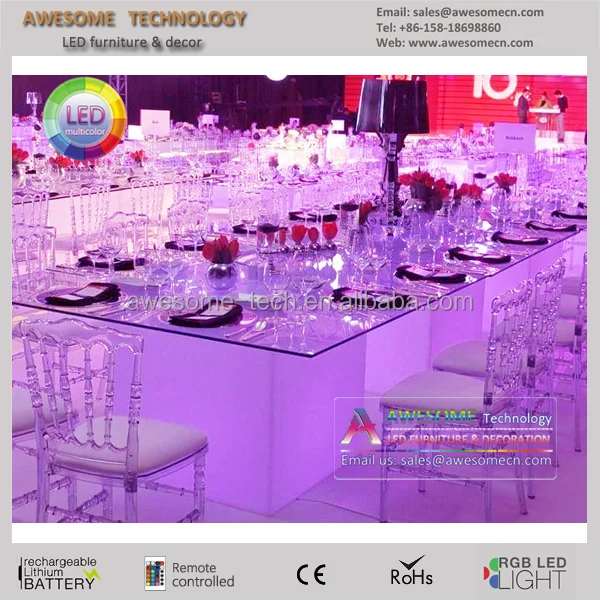 
Светящийся светодиодный стол для событий, свадеб, гостиниц, банкетов 