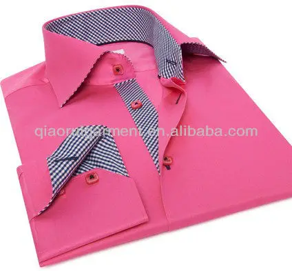 Los Es Rose Italiano Vestido Camisa Azul,Compruebe Adjunto En Cuello - Buy Camisas Italianas De Cuello De Contraste Para Hombres,Camisas De Vestir Para Hombres,Camisa De Vestir Única Para Hombres Product