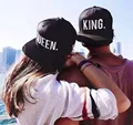 Hot Sale KING QUEEN Embroidery Snapback Hat Acrylic Men Women Couple Baseball Cap Gifts Fashion Hip