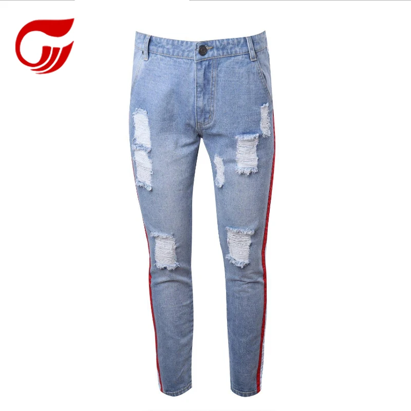 red stripe jeans mens