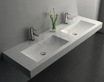 Pure Acrylic Series Double Commercial Bathroom Sink Countertop - Buy ...