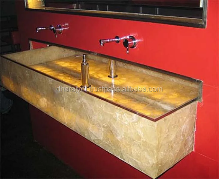 Light Luxury Modern Simple Basin Rock Slab Bathroom Combination