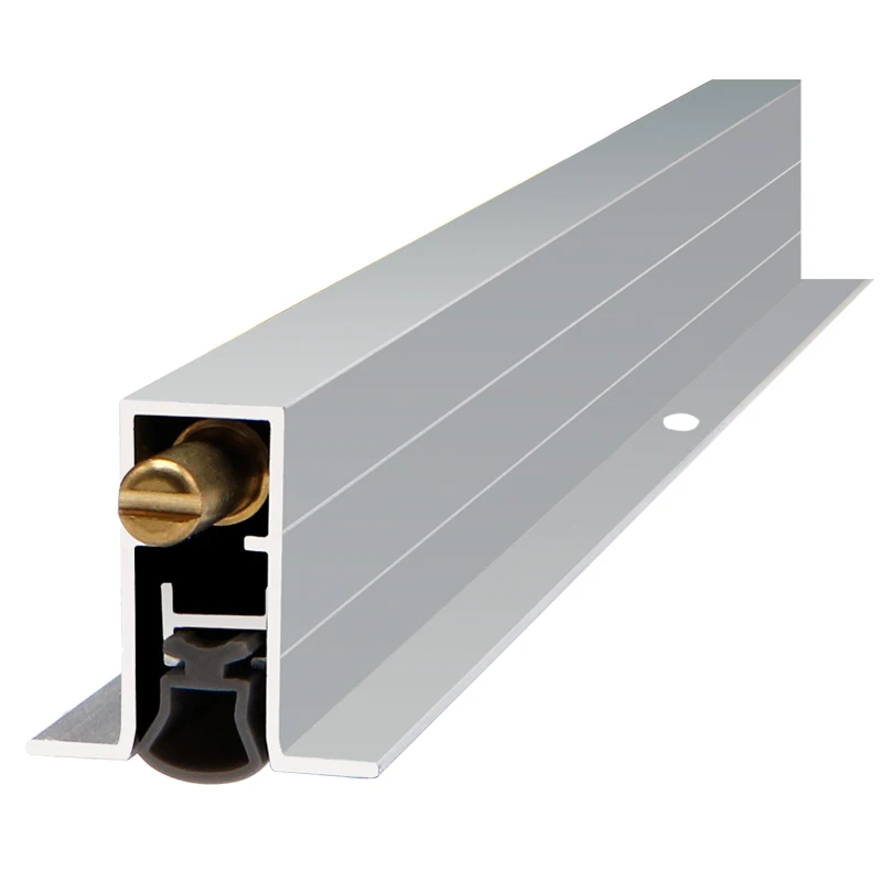 800mm Aluminium Profile Weatherstripping Automatical Drop Down Door Bottom Seals U Type Edge Sealing Bar for Wooden Door M002