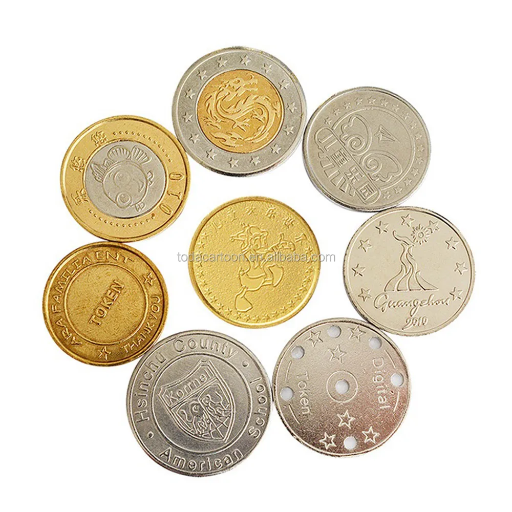 Game Machine Token Game Coin Coin Doll Machine Stainless Steel Coin  Claw Machine Toy Claw Crane Kiddie Ride Parts