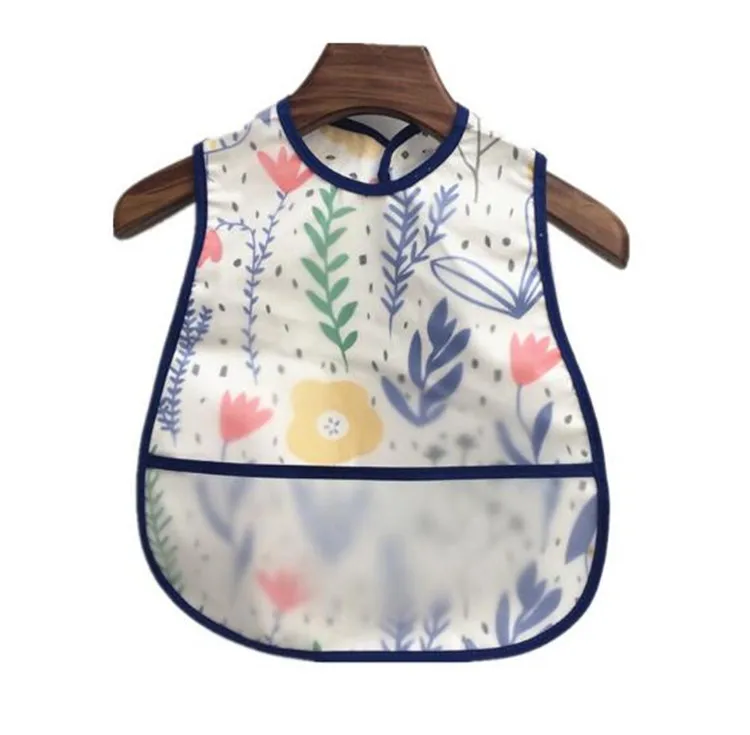 Цветочные Регулируемые Детские нагрудники EVA, водонепроницаемые нагрудники для кормления, детский мультяшный фартук для кормления, Детская бандана