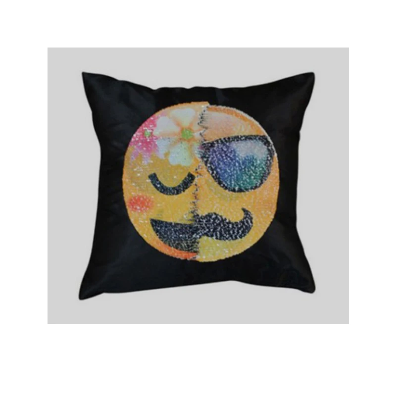 Double Face Emotion Two Face Emotion Cushion Cover