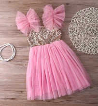 New Bling Pinks Princess font b Children b font Baby Girls Clothing font b Dress b