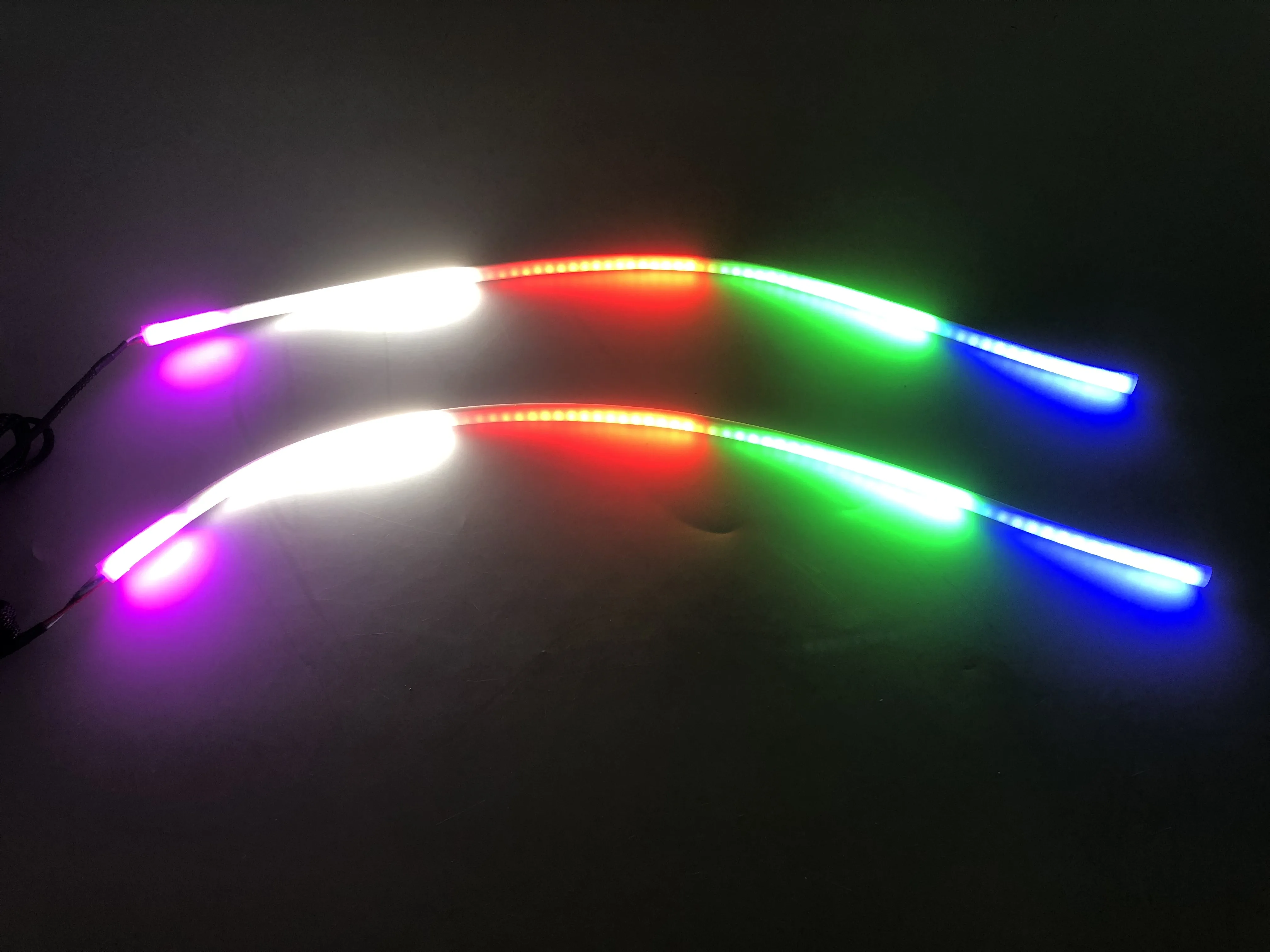 Tira LED Flexible DRL De 23.6" Con Señal De Giro Secuencial ámbar - Blanca/ámbar, Impermeable