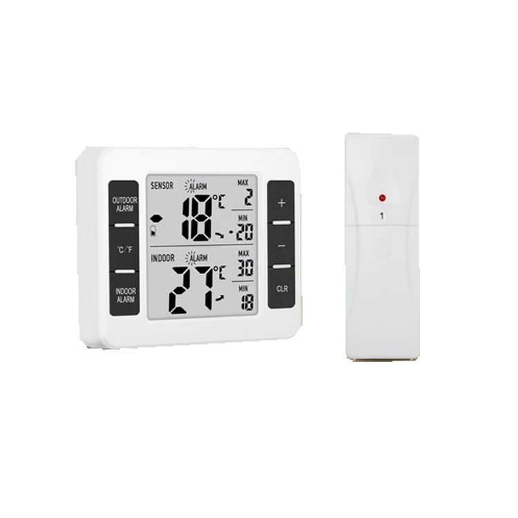 Termómetro congelador radio digital refrigerador temperatura alarma con sensor de 2