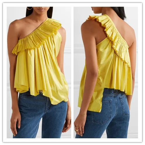 side ruffle top