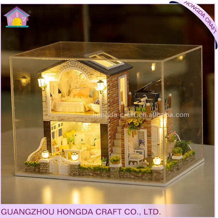 Fabbricazione professionale casa delle bambole artigianale scala 24  bambole fai da te mobili per la casa Miniature kit in miniatura casa delle 