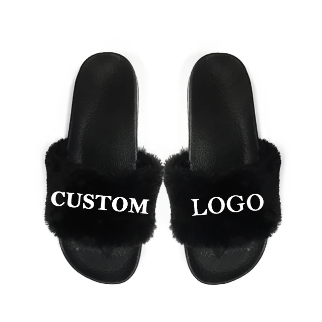 womens fur slide slippers