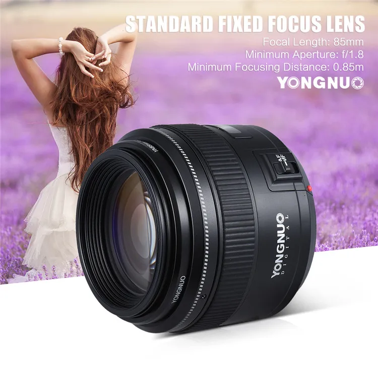 YONGNUO 85mm F1.8 standart başbakan Canon lensi EF dağı kameralar
