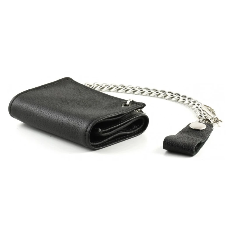 STILORD Mick Portafoglio con Catena Uomo Pelle Porta Carte di Credito Blocco RFID Portafoglio Slim Portamonete Piccolo Cuoio Genuino Colore:bergamo - marrone